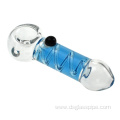 Freeze Mini Pipe Glycerin Coil Hand Pipe Glass Tobacco Spoon Pipes Cigarette Smoking Bowl